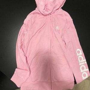 NWT adidas pink full zip hoodie